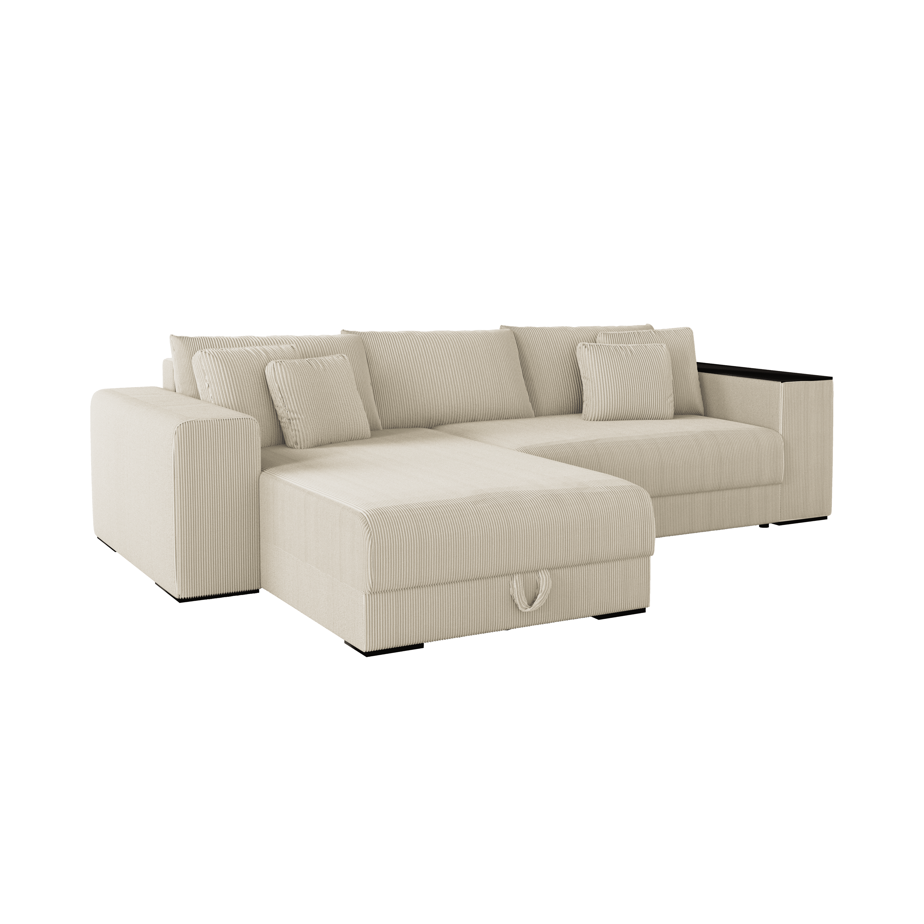 Sovesofa divan (vendbar) - Kordfløyel, Krem 22