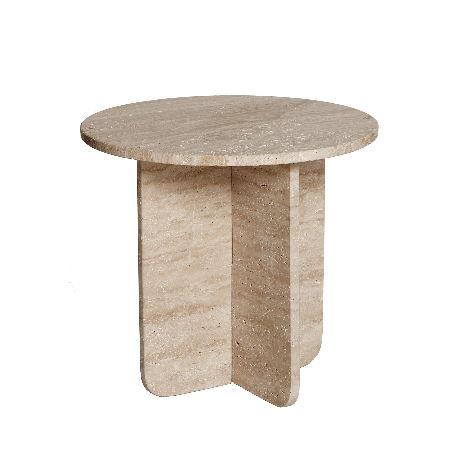 Rundt 55cm - Travertin solid