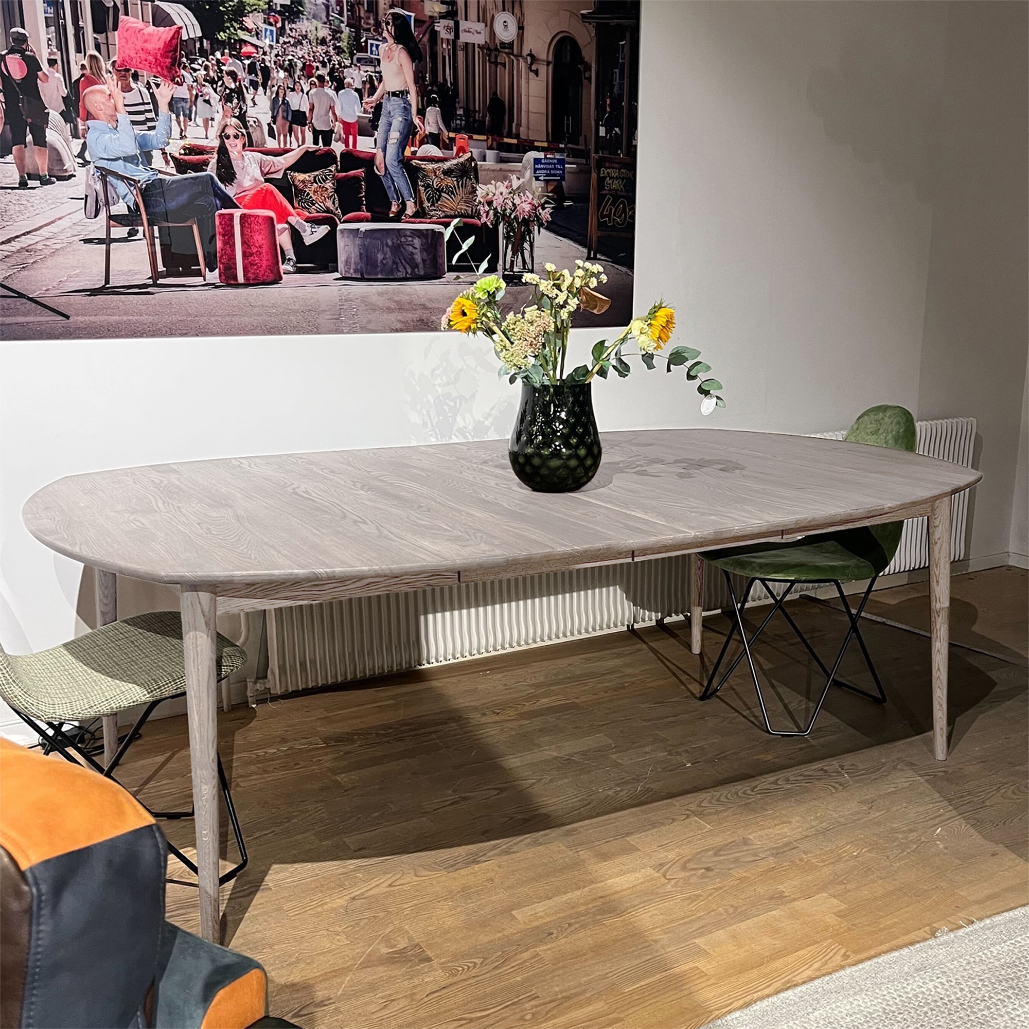rundt 140cm - Hvitoljet eik